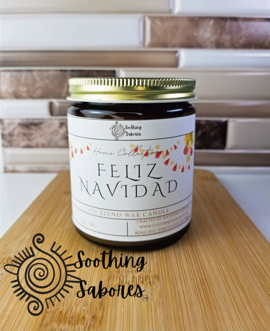Feliz Navidad Candle