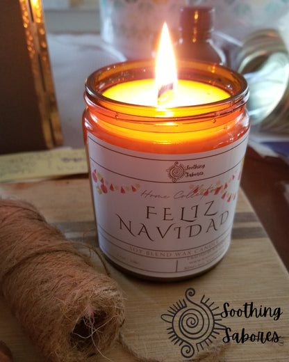 Feliz Navidad Candle
